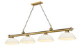 Z-Lite Canada - Four Light Billiard - Cordon - Rubbed Brass- Union Lighting Luminaires Decor
