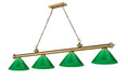 Z-Lite Canada - Four Light Billiard - Cordon - Rubbed Brass- Union Lighting Luminaires Decor