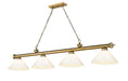 Z-Lite Canada - Four Light Billiard - Cordon - Rubbed Brass- Union Lighting Luminaires Decor