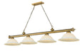 Z-Lite Canada - Four Light Billiard - Cordon - Rubbed Brass- Union Lighting Luminaires Decor
