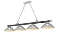 Z-Lite Canada - Four Light Billiard - Cordon - Matte Black + Brushed Nickel- Union Lighting Luminaires Decor