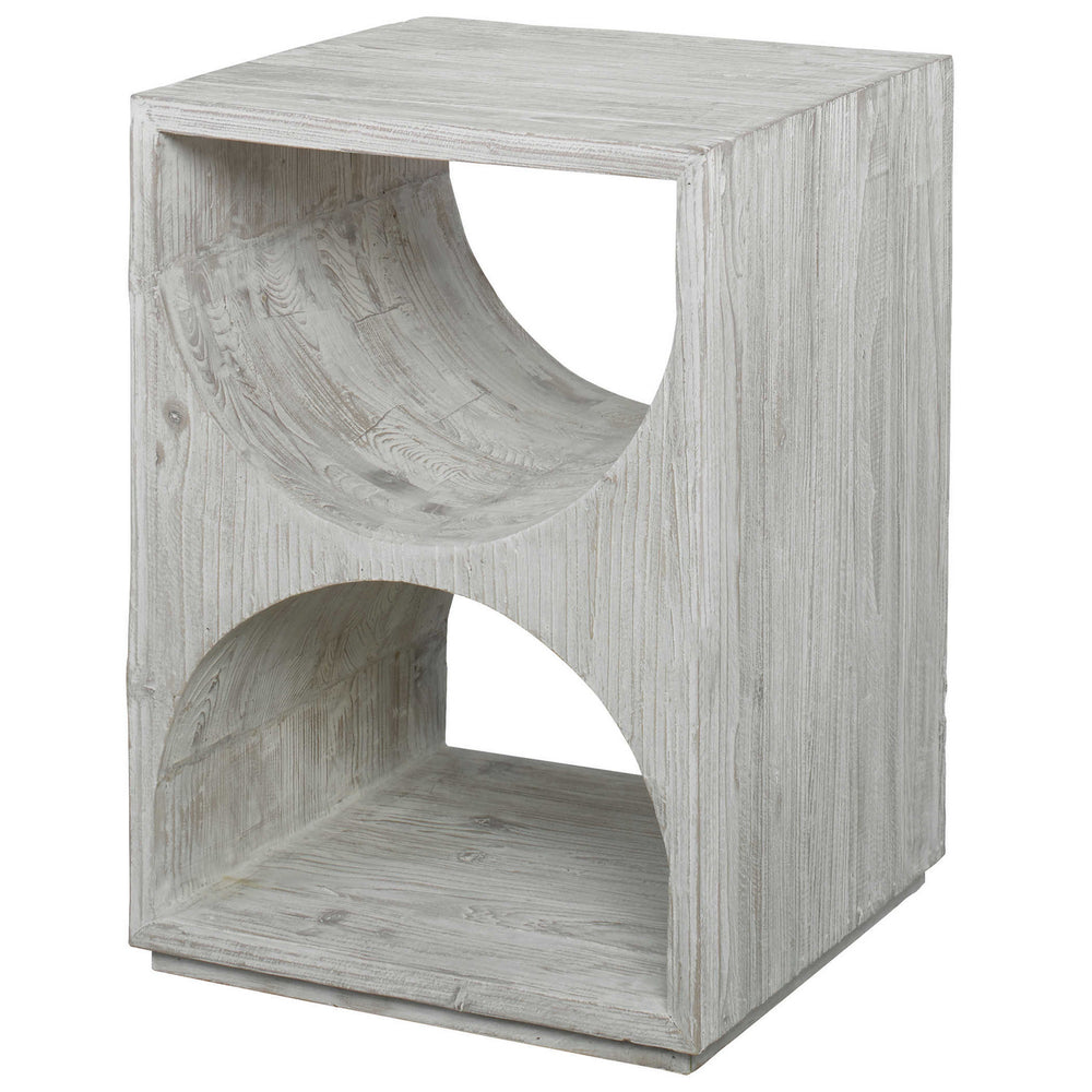 Uttermost - Side Table - Hans - Distressed Ivory- Union Lighting Luminaires Decor
