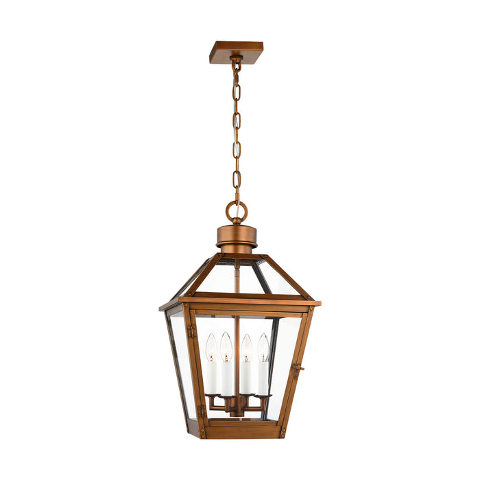 Visual Comfort Studio Canada - Four Light Pendant - Hyannis - Natural Copper- Union Lighting Luminaires Decor