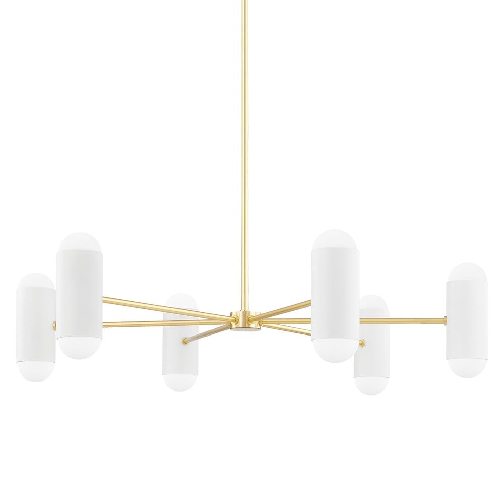 Mitzi Canada - 12 Light Chandelier - Kira - Aged Brass/Soft White Combo- Union Lighting Luminaires Decor