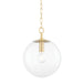 Mitzi Canada - One Light Pendant - Juliana - Aged Brass- Union Lighting Luminaires Decor