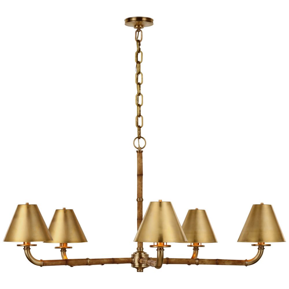 Ralph Lauren Canada - LED Chandelier - Dalfern - Waxed Bamboo and Natural Brass- Union Lighting Luminaires Decor