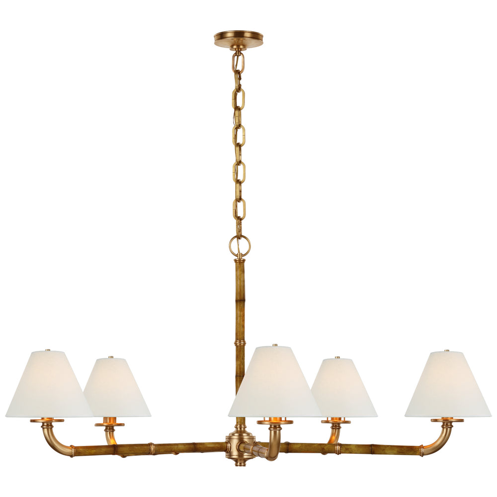 Ralph Lauren Canada - LED Chandelier - Dalfern - Waxed Bamboo and Natural Brass- Union Lighting Luminaires Decor