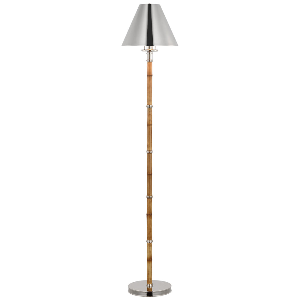 Ralph Lauren Canada - LED Floor Lamp - Dalfern - Waxed Bamboo and Polished Nickel- Union Lighting Luminaires Decor
