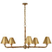Ralph Lauren Canada - LED Chandelier - Dalfern - Waxed Bamboo and Natural Brass- Union Lighting Luminaires Decor