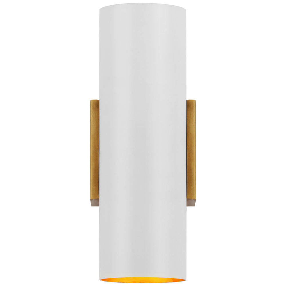 Visual Comfort Signature Canada - LED Wall Sconce - Nella - Hand-Rubbed Antique Brass and Plaster White- Union Lighting Luminaires Decor