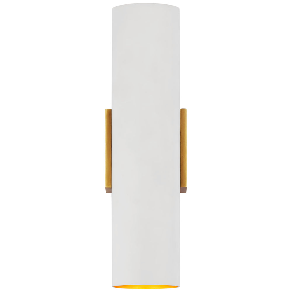 Visual Comfort Signature Canada - LED Wall Sconce - Nella - Hand-Rubbed Antique Brass and Plaster White- Union Lighting Luminaires Decor
