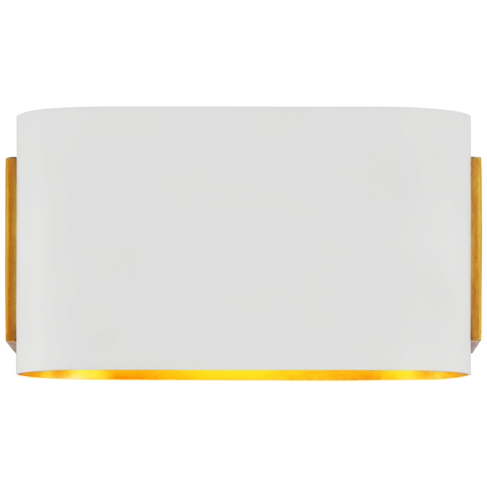 Visual Comfort Signature Canada - LED Wall Sconce - Nella - Hand-Rubbed Antique Brass and Plaster White- Union Lighting Luminaires Decor