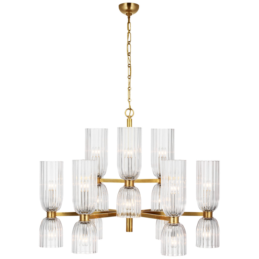 Visual Comfort Signature Canada - LED Chandelier - Asalea - Hand-Rubbed Antique Brass- Union Lighting Luminaires Decor