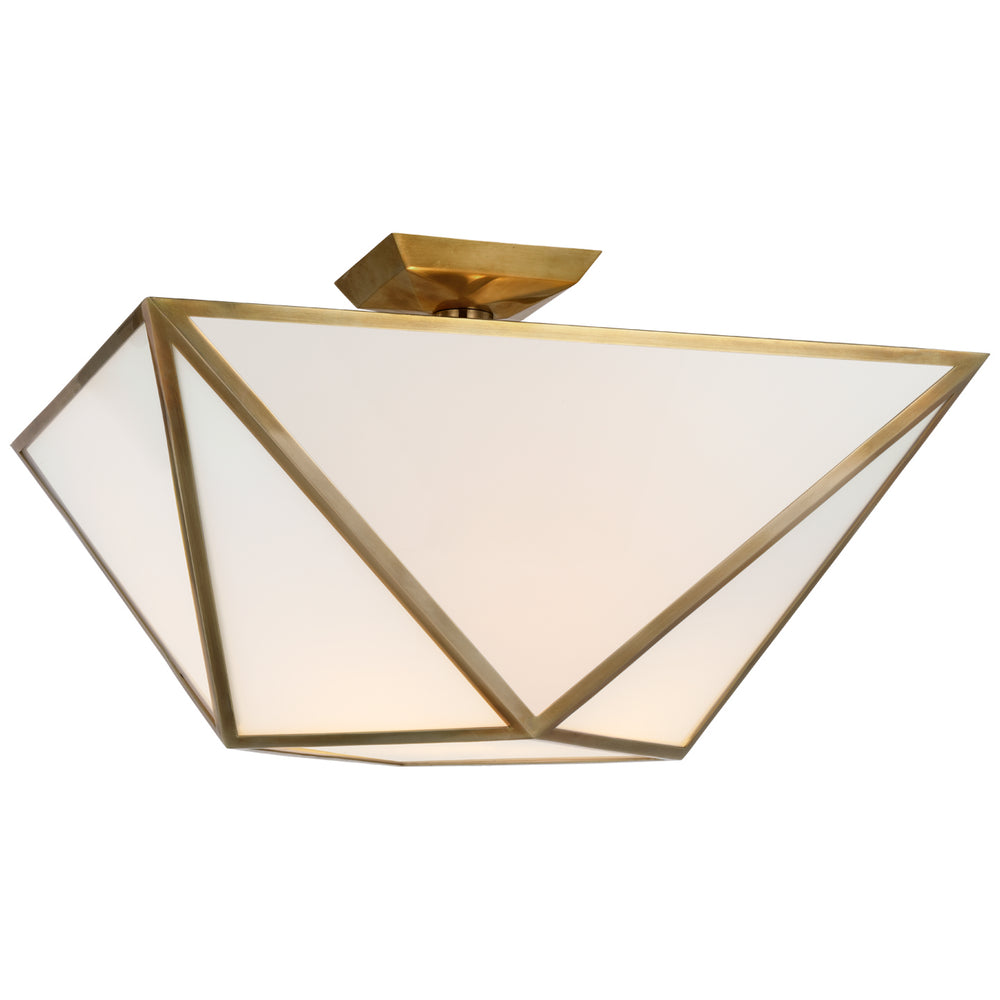 Visual Comfort Signature Canada - LED Semi-Flush Mount - Lorino - Hand-Rubbed Antique Brass- Union Lighting Luminaires Decor