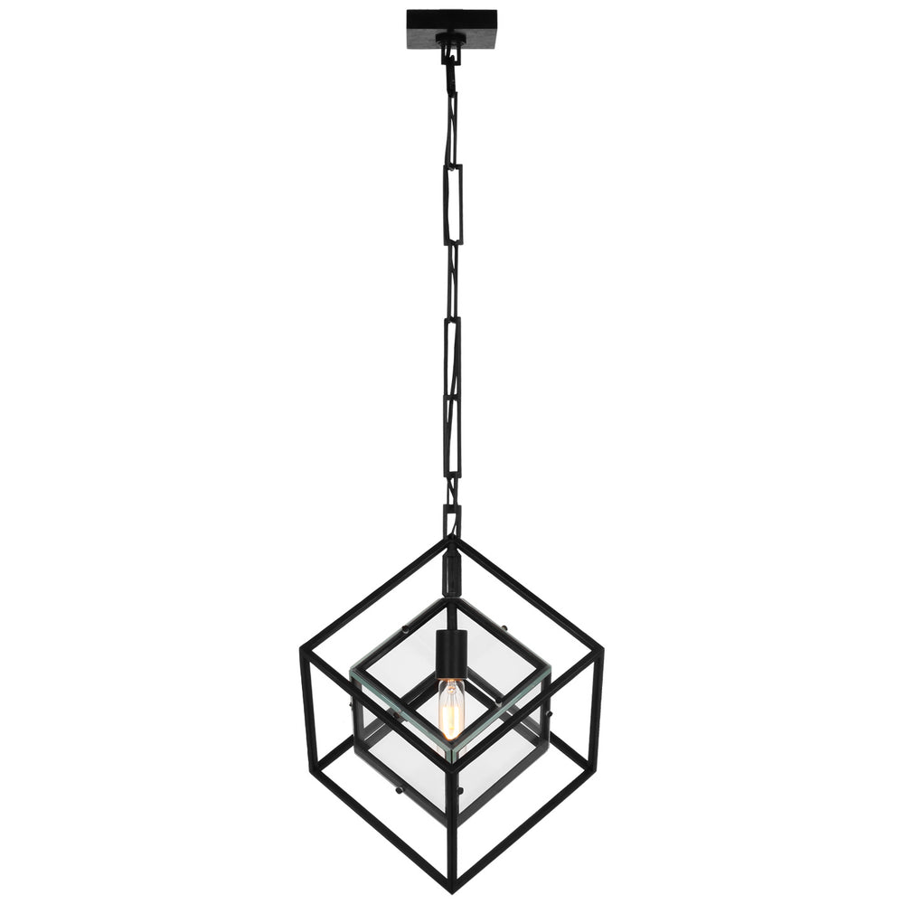 Visual Comfort Signature Canada - LED Pendant - Cubed - Aged Iron- Union Lighting Luminaires Decor