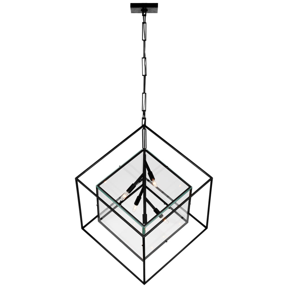 Visual Comfort Signature Canada - LED Pendant - Cubed - Aged Iron- Union Lighting Luminaires Decor
