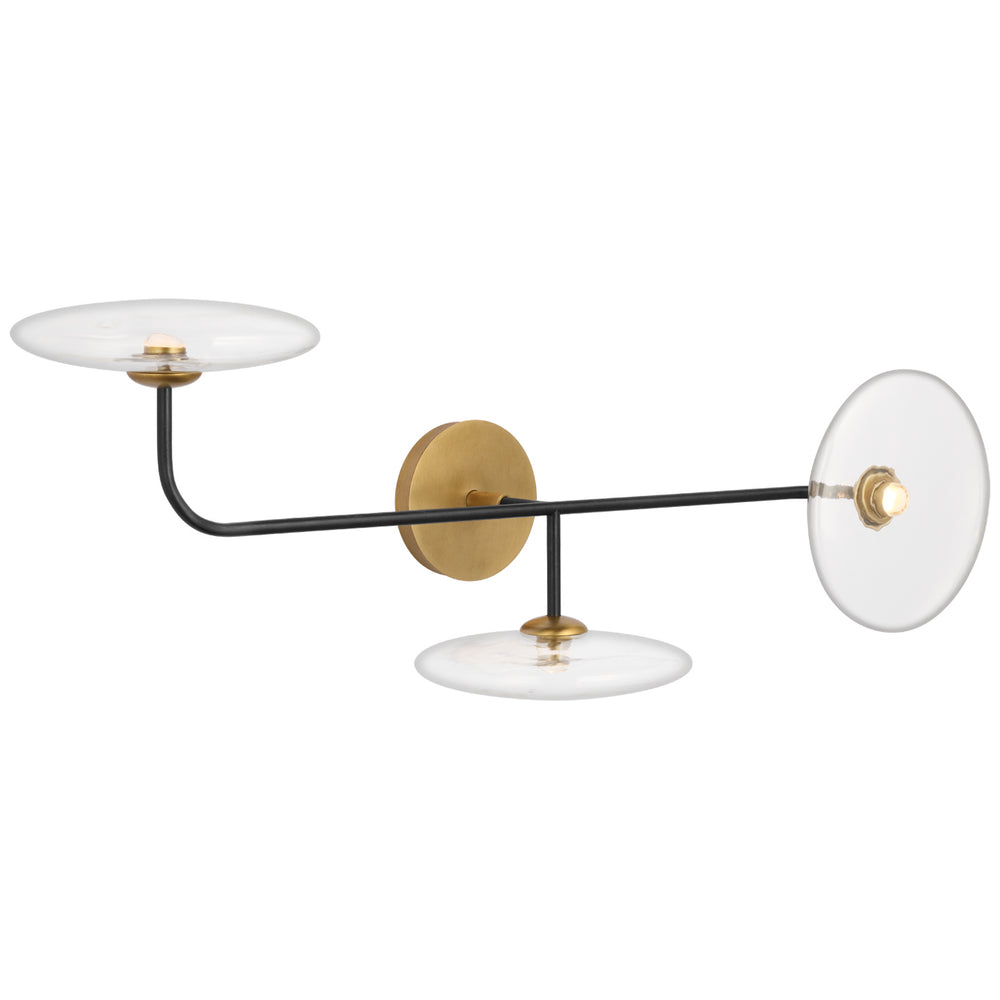Visual Comfort Signature Canada - LED Wall Sconce - Calvino - Aged Iron and Hand-Rubbed Antique Brass- Union Lighting Luminaires Decor