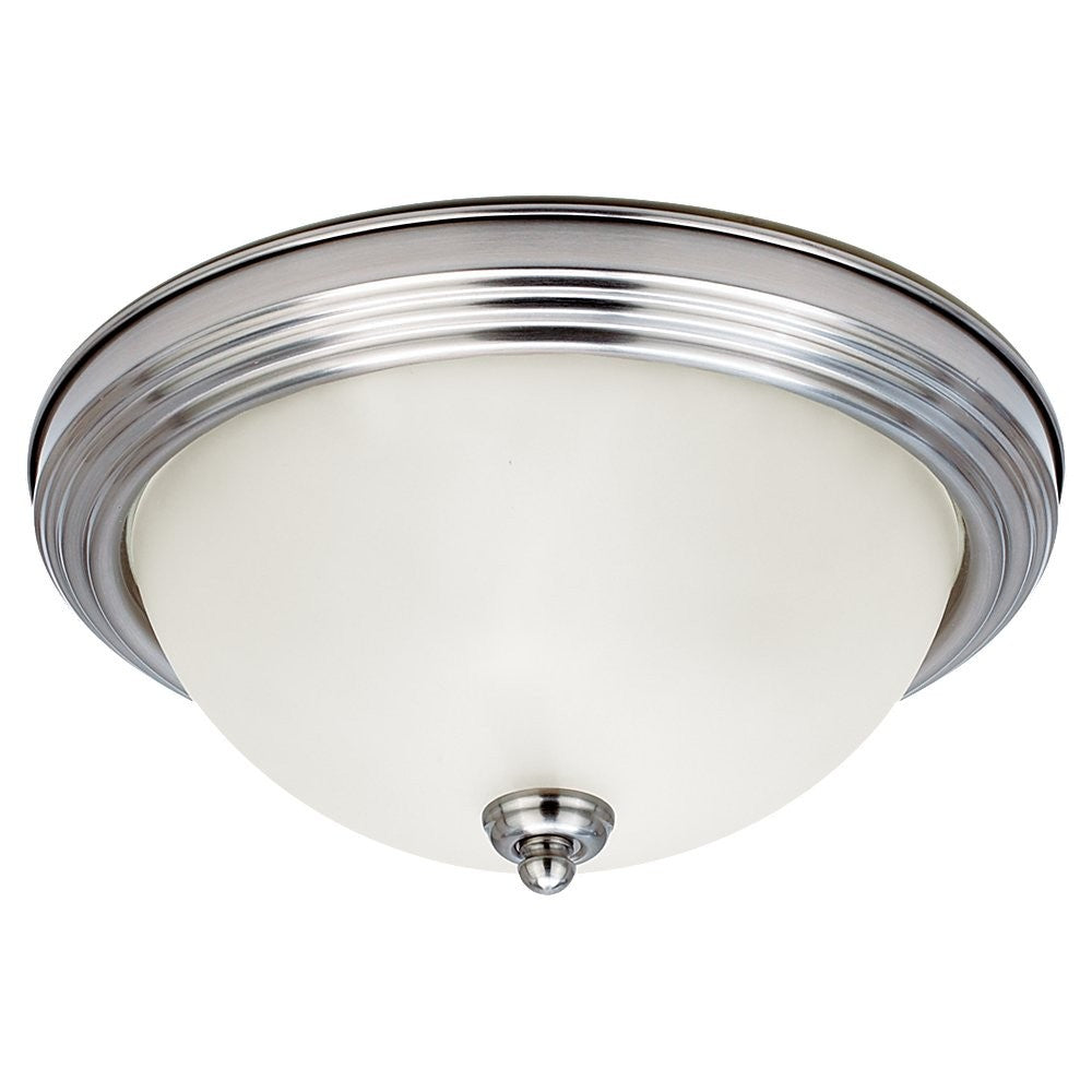 Generation Lighting Canada - Two Light Flush Mount - Geary - Brushed Nickel- Union Lighting Luminaires Decor