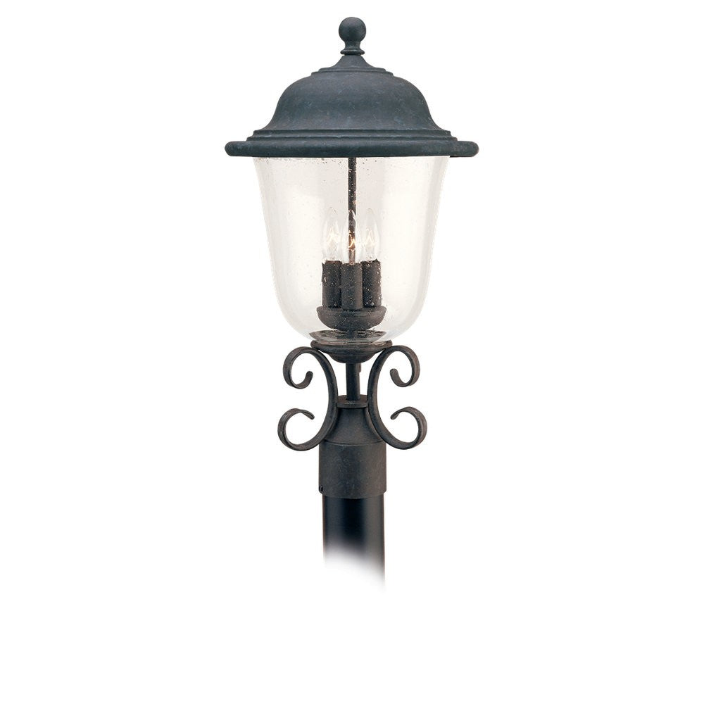Generation Lighting Canada. - Three Light Outdoor Post Lantern - Trafalgar - Oxidized Bronze- Union Lighting Luminaires Decor