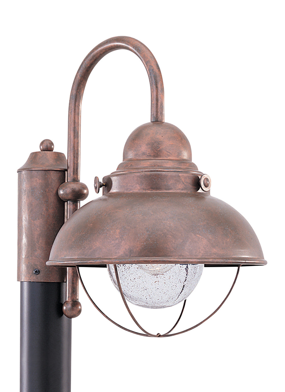 Generation Lighting Canada - One Light Outdoor Post Lantern - Sebring - Weathered Copper- Union Lighting Luminaires Decor