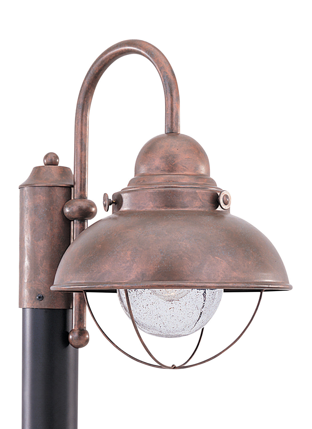 Generation Lighting Canada. - One Light Outdoor Post Lantern - Sebring - Weathered Copper- Union Lighting Luminaires Decor