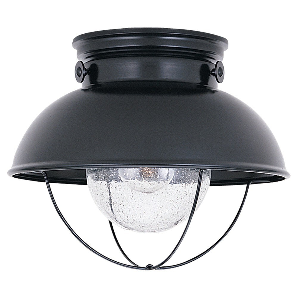 Generation Lighting Canada. - One Light Outdoor Flush Mount - Sebring - Black- Union Lighting Luminaires Decor