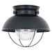 Generation Lighting Canada. - One Light Outdoor Flush Mount - Sebring - Black- Union Lighting Luminaires Decor