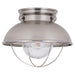 Generation Lighting Canada. - One Light Outdoor Flush Mount - Sebring - Brushed Stainless- Union Lighting Luminaires Decor