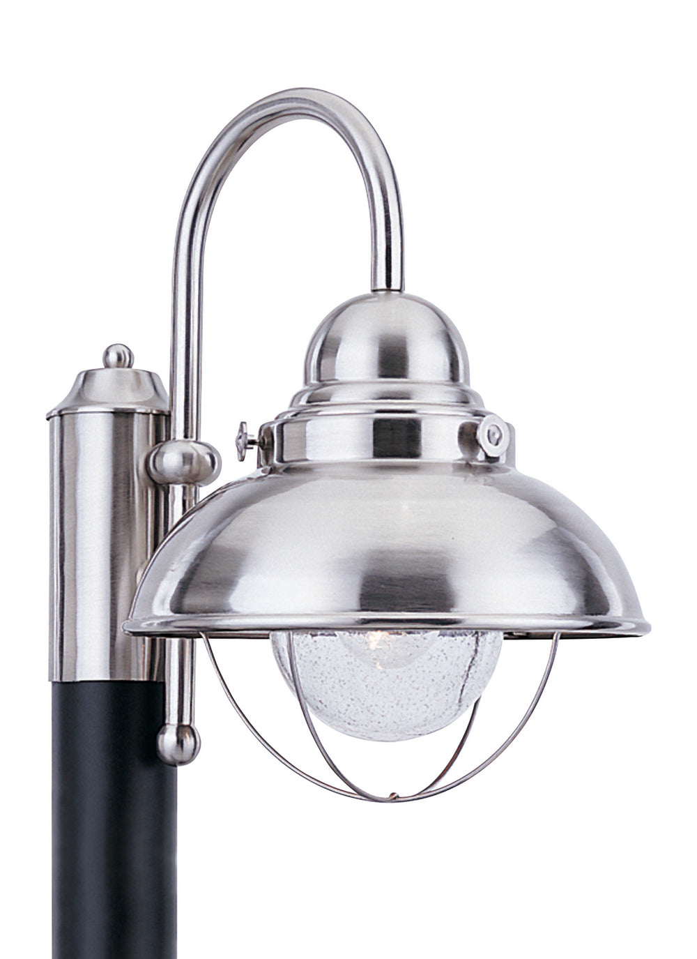 Generation Lighting Canada - One Light Outdoor Post Lantern - Sebring - Brushed Stainless- Union Lighting Luminaires Decor