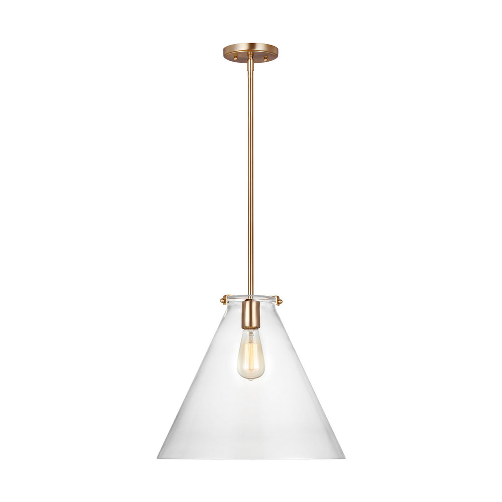 Visual Comfort Studio Canada - One Light Pendant - Kate - Satin Brass- Union Lighting Luminaires Decor