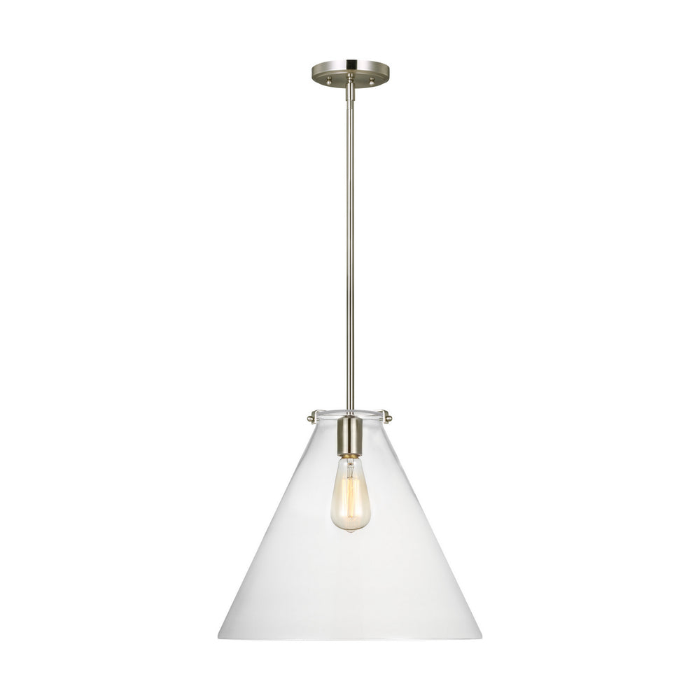 Visual Comfort Studio Canada - One Light Pendant - Kate - Brushed Nickel- Union Lighting Luminaires Decor