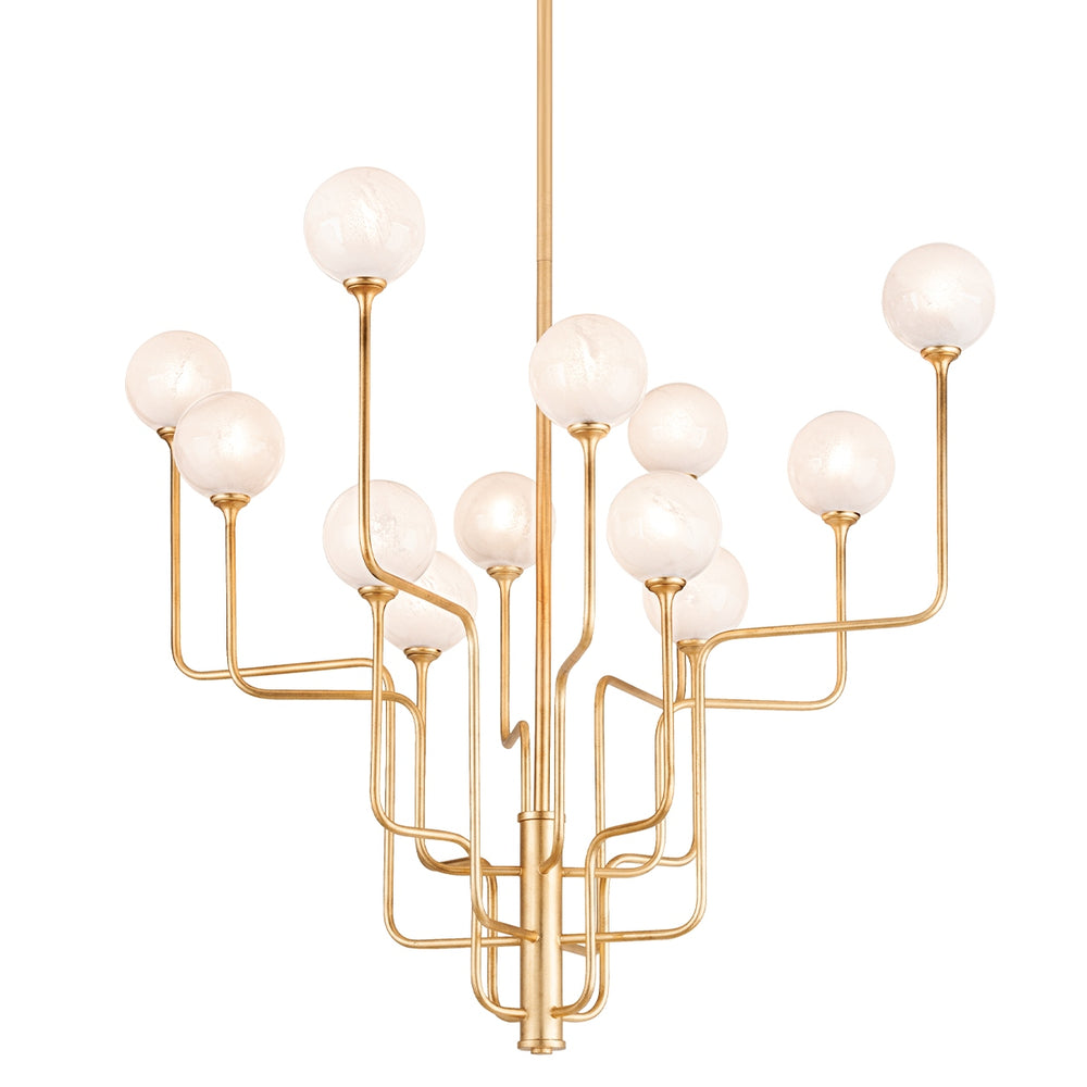 Corbett Lighting Canada - LED Chandelier - Onyx - Vintage Gold Leaf- Union Lighting Luminaires Decor