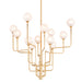Corbett Lighting Canada - LED Chandelier - Onyx - Vintage Gold Leaf- Union Lighting Luminaires Decor