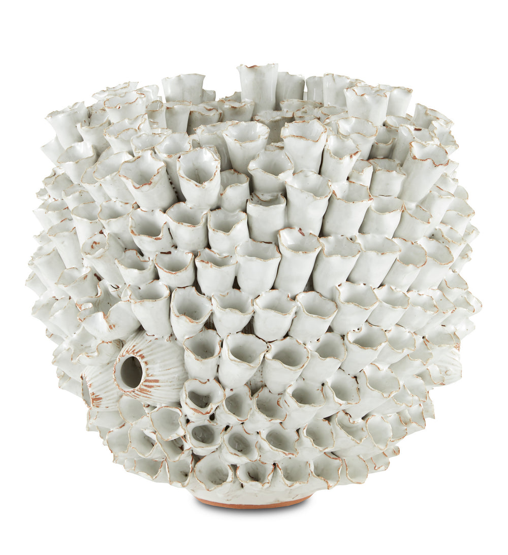 Currey and Company - Vase - Manitapi Collection - White- Union Lighting Luminaires Decor