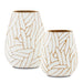 Currey and Company - Vase - Anika Collection - White/Gold- Union Lighting Luminaires Decor