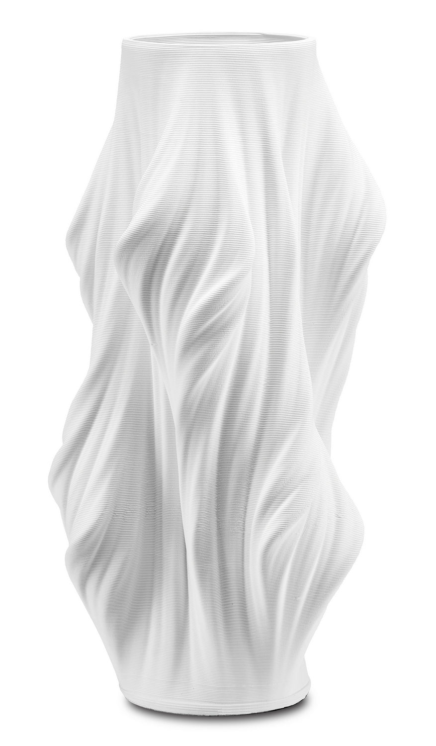 Currey and Company - Vase - Yin - White- Union Lighting Luminaires Decor
