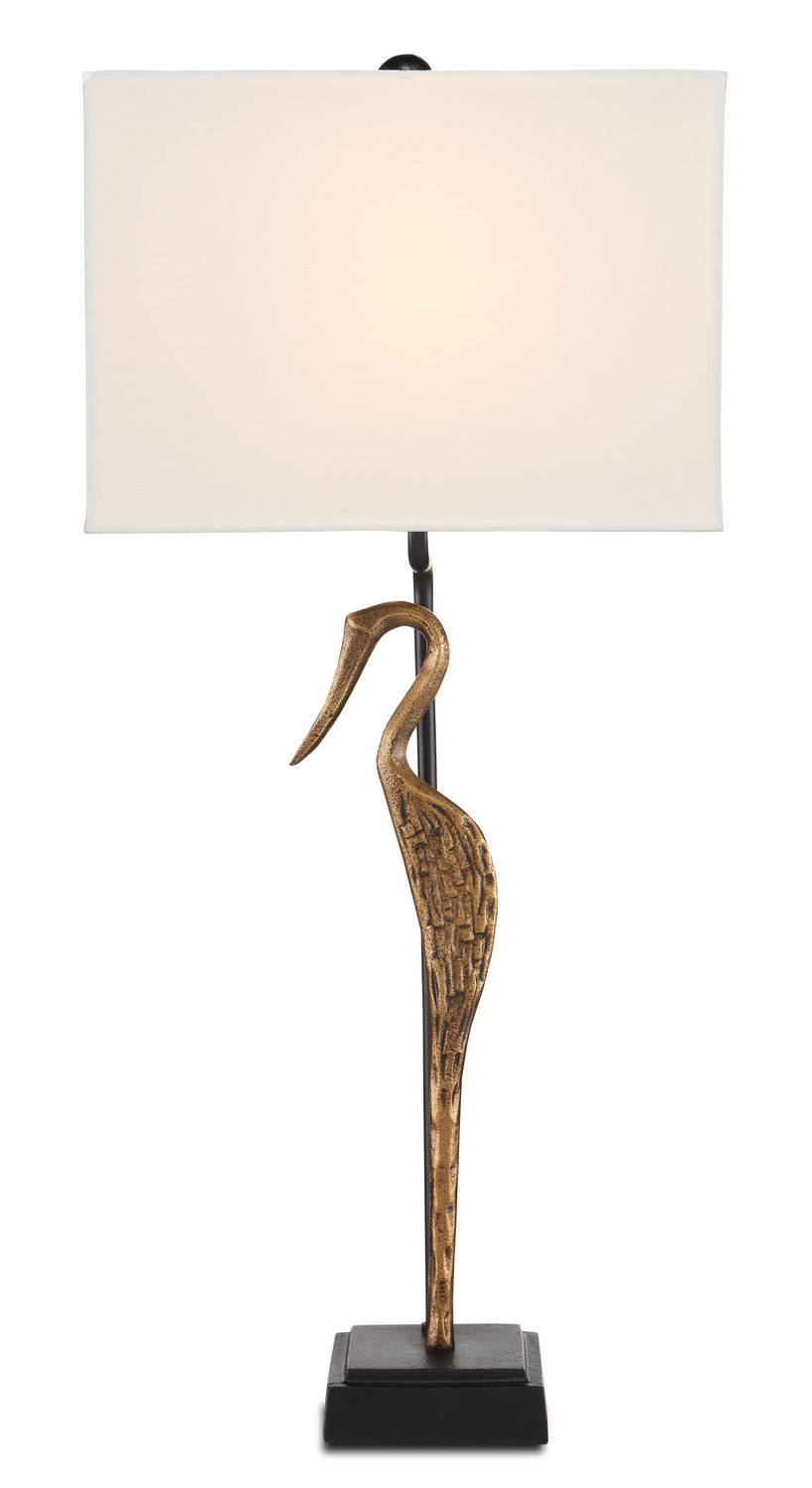 Currey and Company - One Light Table Lamp - Antigone - Antique Brass/Black- Union Lighting Luminaires Decor