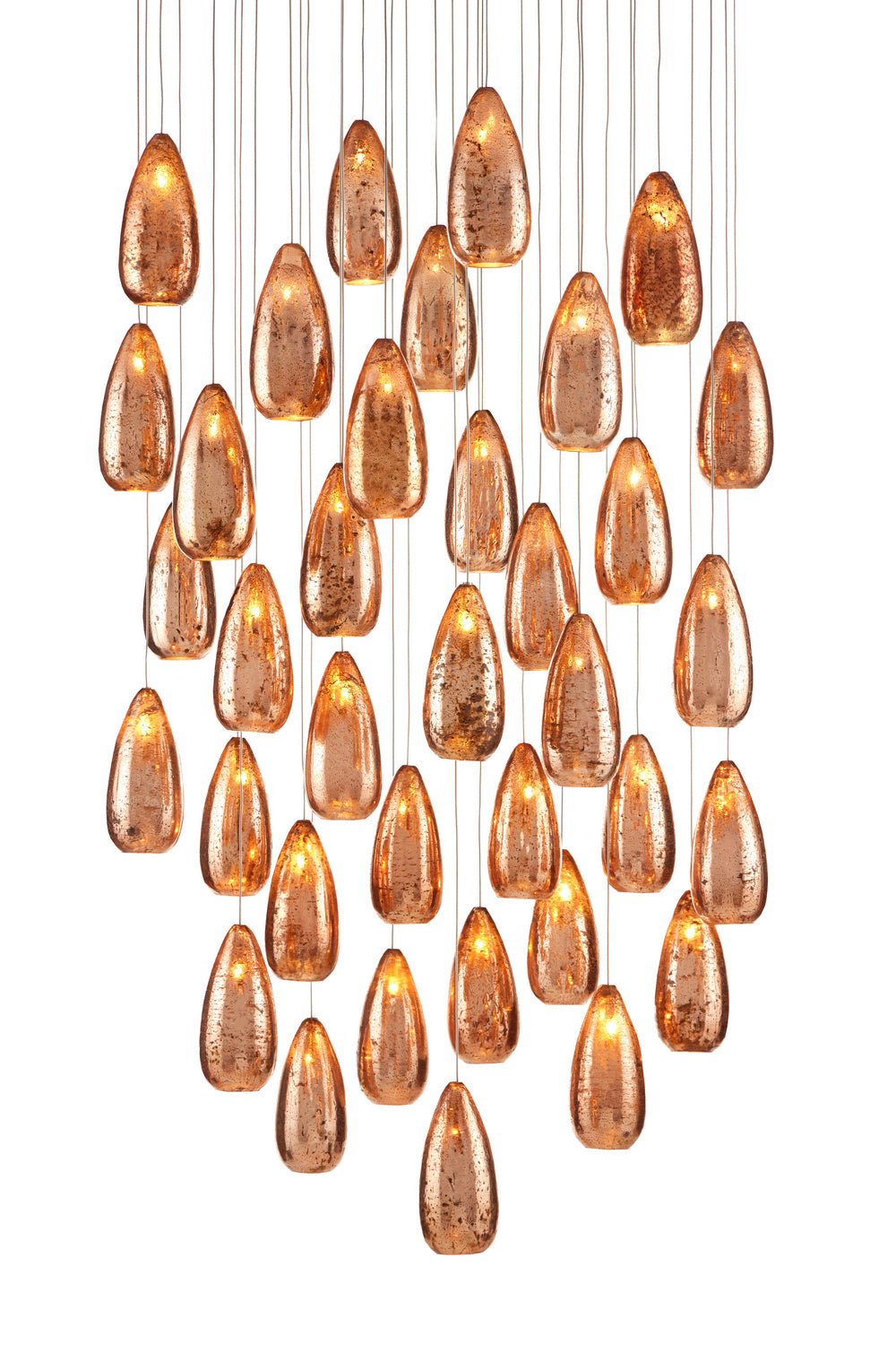 Currey and Company - 36 Light Pendant - Rame Collection - Copper- Union Lighting Luminaires Decor