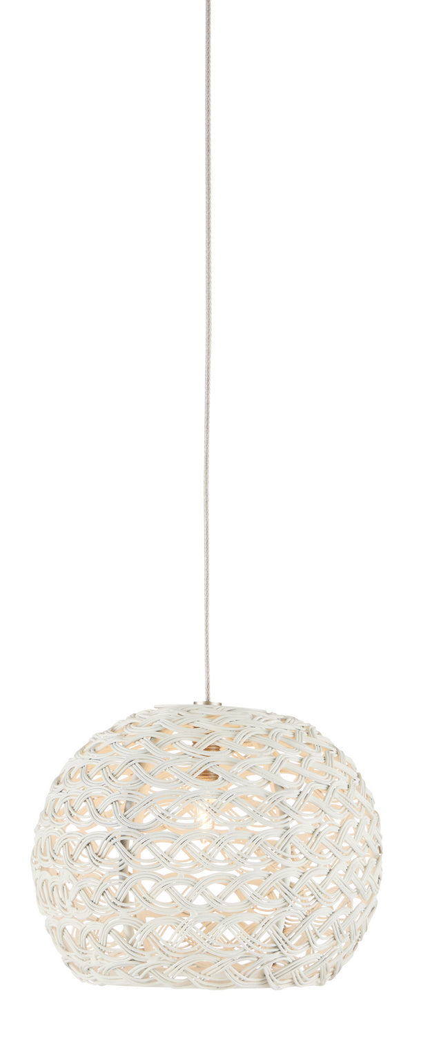 Currey and Company - One Light Pendant - Piero - Sugar White- Union Lighting Luminaires Decor