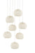 Currey and Company - Seven Light Pendant - Piero - White/Painted Silver- Union Lighting Luminaires Decor