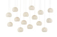 Currey and Company - 15 Light Pendant - Piero - Sugar White/Silver- Union Lighting Luminaires Decor