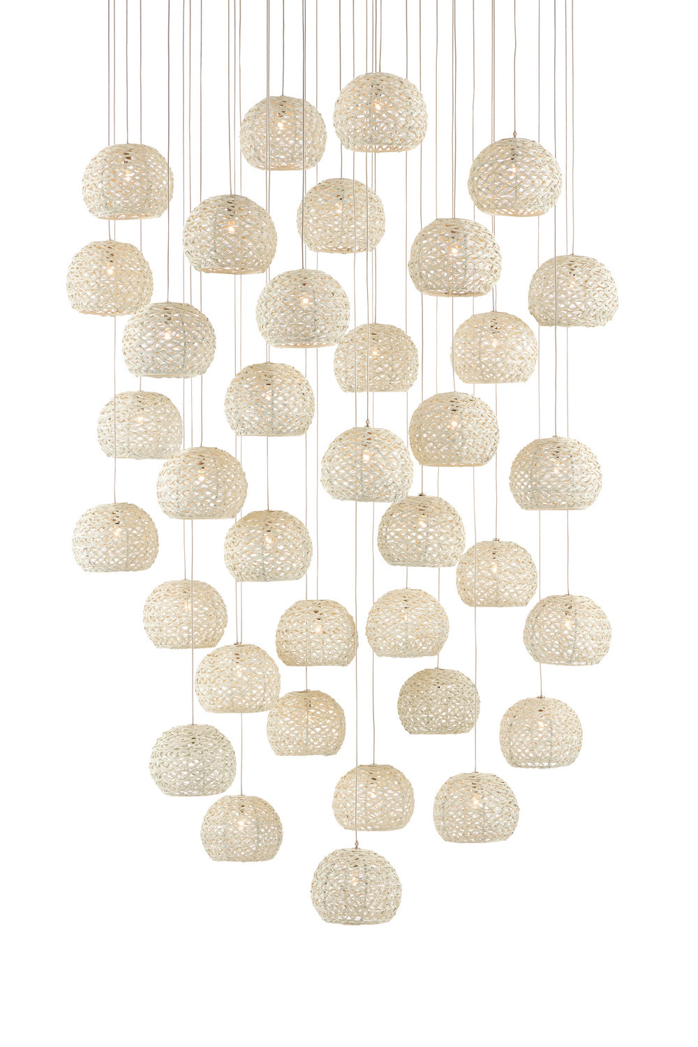 Currey and Company - 36 Light Pendant - Piero - Sugar White- Union Lighting Luminaires Decor