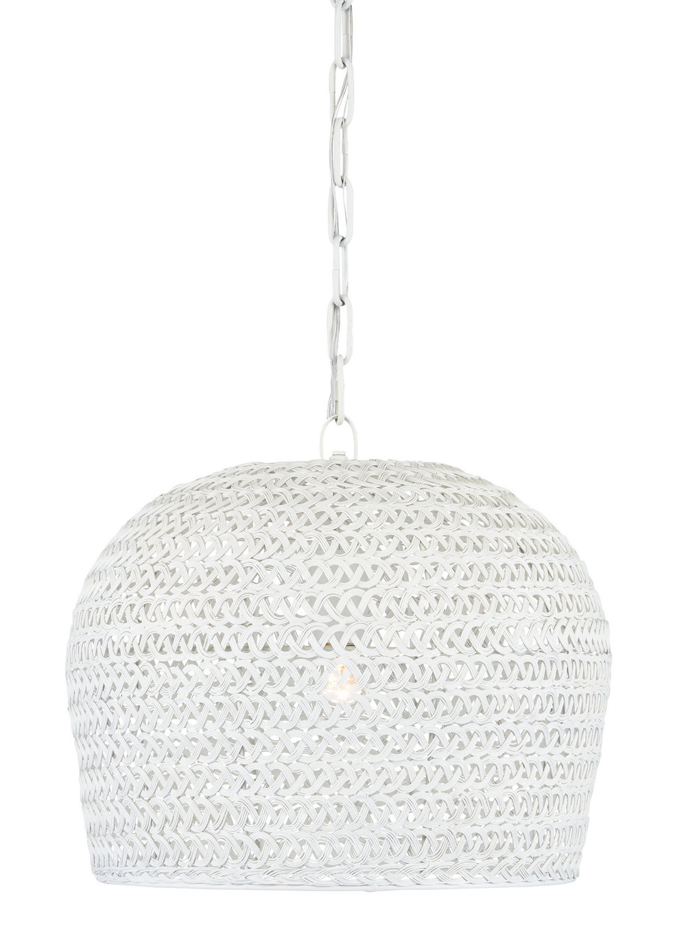 Currey and Company - One Light Chandelier - Piero - White- Union Lighting Luminaires Decor