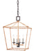 Currey and Company - Four Light Lantern - Denison Collection - Molé Black/Natural- Union Lighting Luminaires Decor