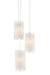Currey and Company - Three Light Pendant - Escenia Collection - Frosted White- Union Lighting Luminaires Decor