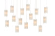 Currey and Company - 15 Light Pendant - Escenia Collection - Frosted White- Union Lighting Luminaires Decor