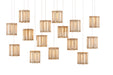 Currey and Company - 15 Light Pendant - Daze - Antique Brass/White/Silver- Union Lighting Luminaires Decor