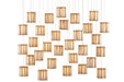 Currey and Company - 30 Light Pendant - Daze - Antique Brass/White/Silver- Union Lighting Luminaires Decor