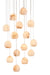 Currey and Company - 15 Light Pendant - Lazio Collection - White- Union Lighting Luminaires Decor