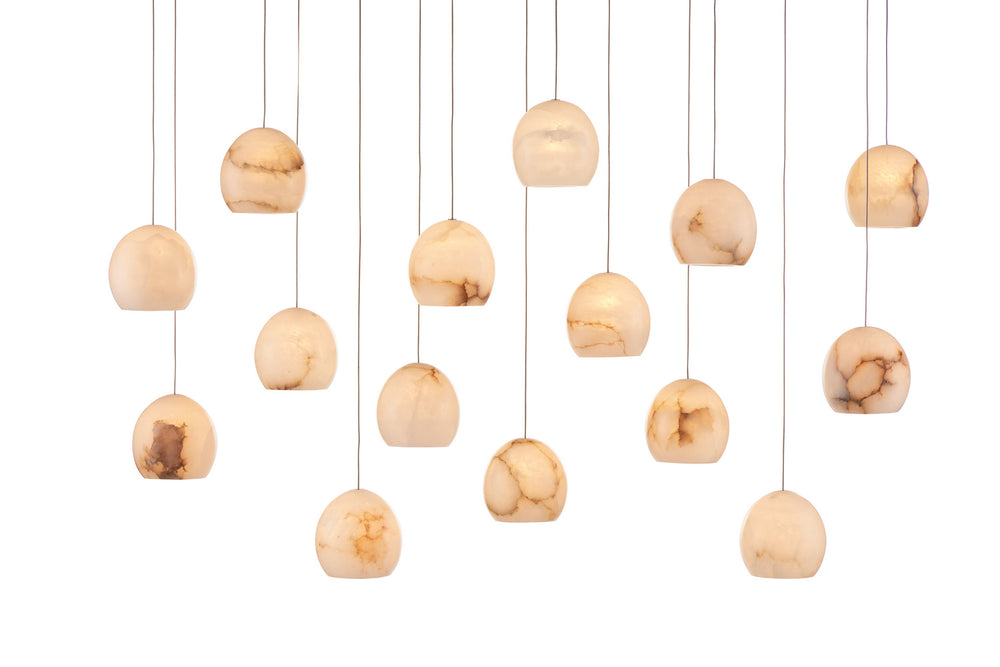 Currey and Company - 15 Light Pendant - Lazio Collection - White- Union Lighting Luminaires Decor